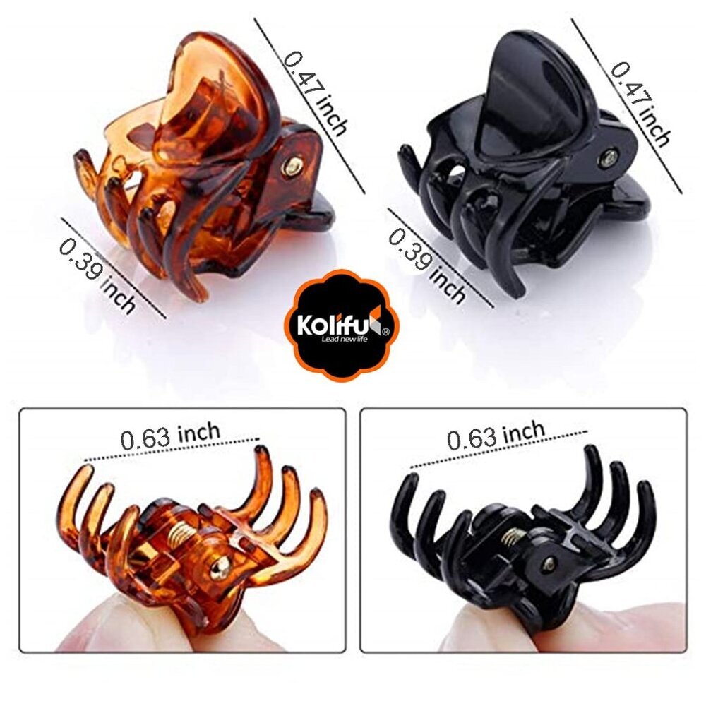 100pc/pack 1cm Hair Claws Clip for Women Girls Plastic Mini Hairpin Hair Clip Cl - Picture 6 of 7